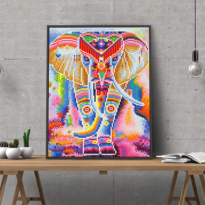 Colorful Elephant Luminous Crystal Rhinestone Diamond Painting