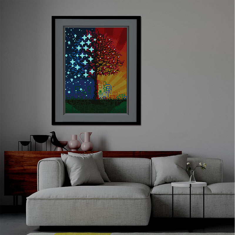 Stars and Sunshine Tree Luminous Crystal Rhinestone Diamond Painting