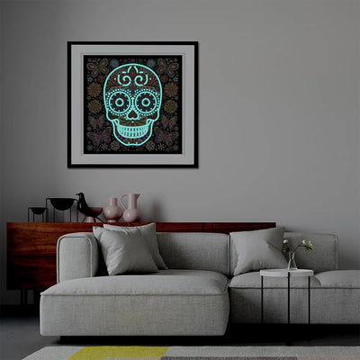 Skull and Butterfly Luminous Special Shaped Diamond Painting