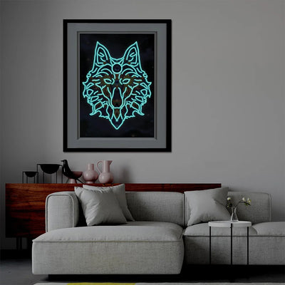 Wolf Head Luminous Special Shaped Diamond Painting