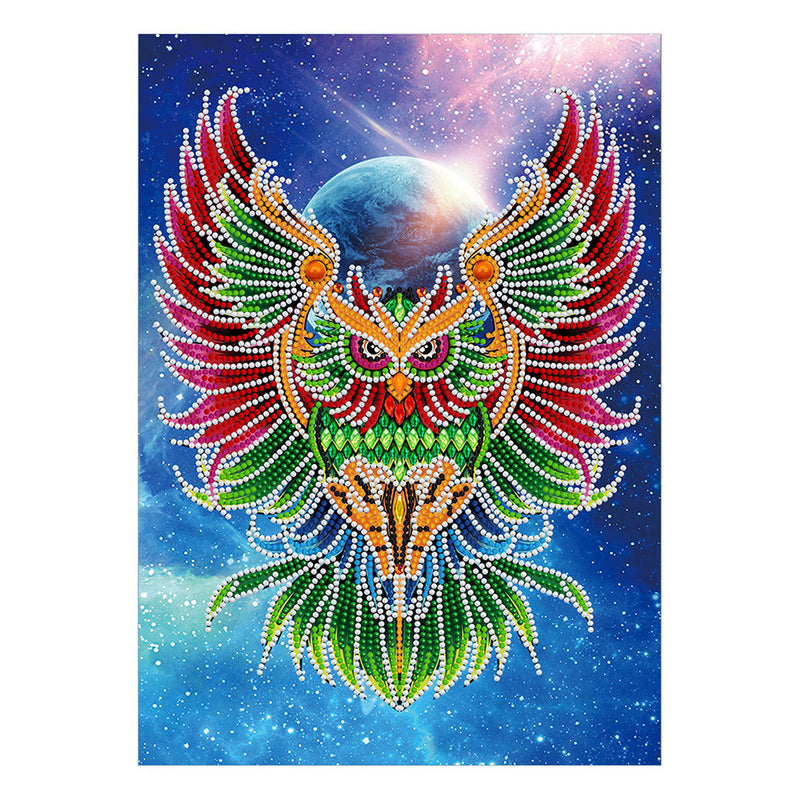 Ferocious Owl Luminous Special Shaped Diamond Painting