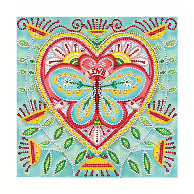 Butterfly in Heart Luminous Special Shaped Diamond Painting