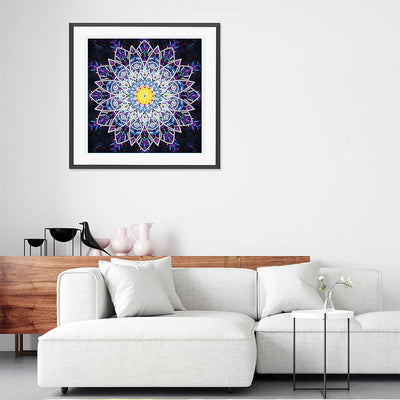 Purple Mandala Luminous Special Shaped Diamond Painting