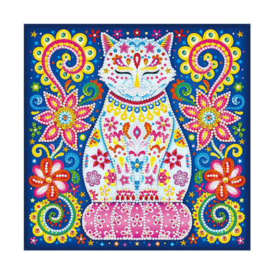 Flower Cat Luminous Special Shaped Diamond Painting