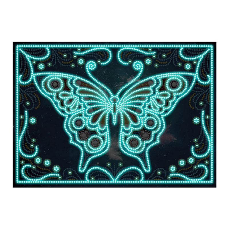 Orange Butterfly Luminous Special Shaped Diamond Painting