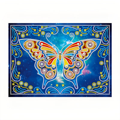 Orange Butterfly Luminous Special Shaped Diamond Painting