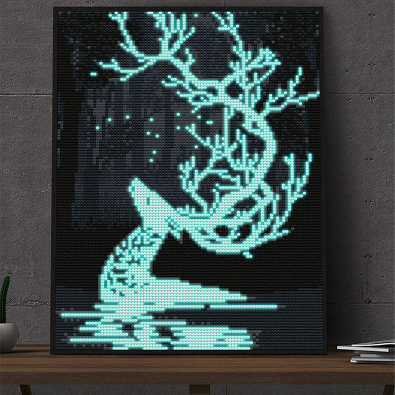 Elf Deer in the Forest Luminous Crystal Rhinestone Diamond Painting