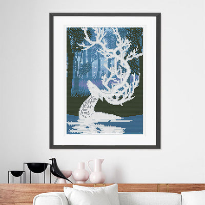 Elf Deer in the Forest Luminous Crystal Rhinestone Diamond Painting