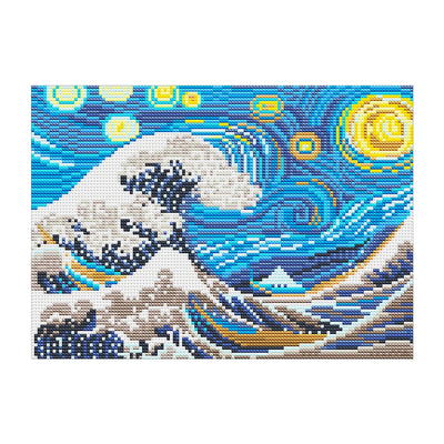 Abstract Sea Waves Luminous Crystal Rhinestone Diamond Painting