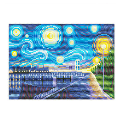 Abstract Starry Night Luminous Crystal Rhinestone Diamond Painting