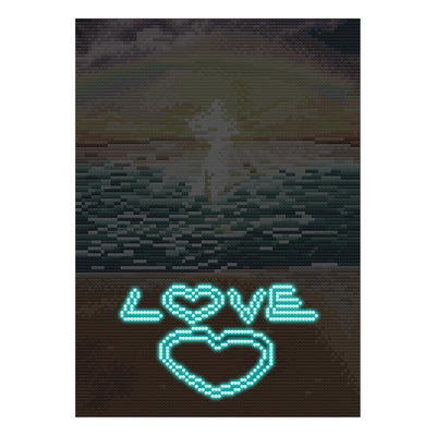 Love by the Sea Luminous Crystal Rhinestone Diamond Painting