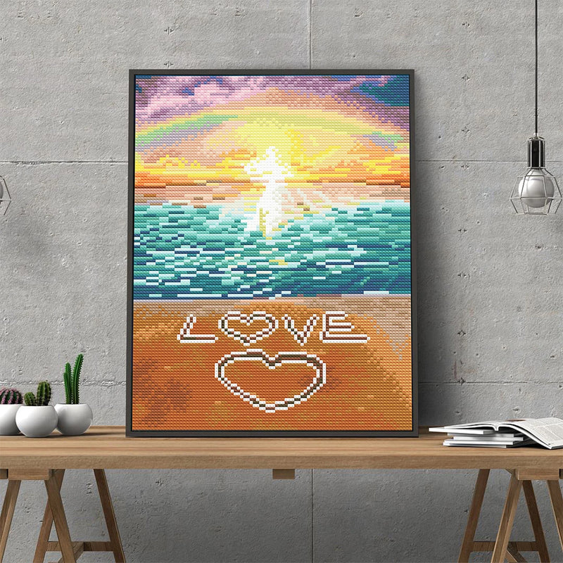 Love by the Sea Luminous Crystal Rhinestone Diamond Painting