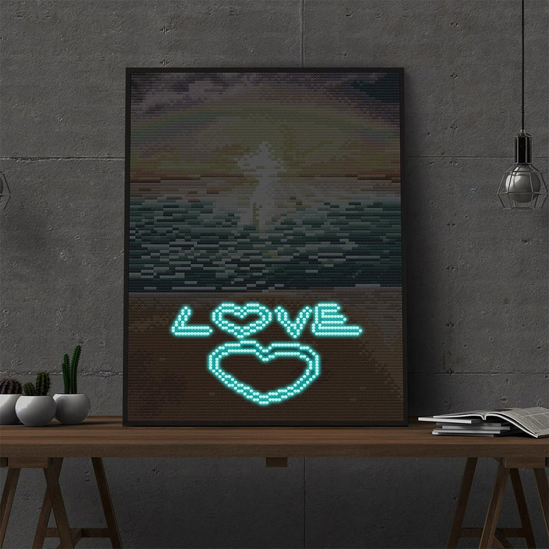 Love by the Sea Luminous Crystal Rhinestone Diamond Painting