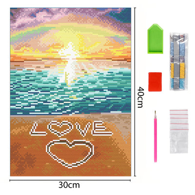 Love by the Sea Luminous Crystal Rhinestone Diamond Painting