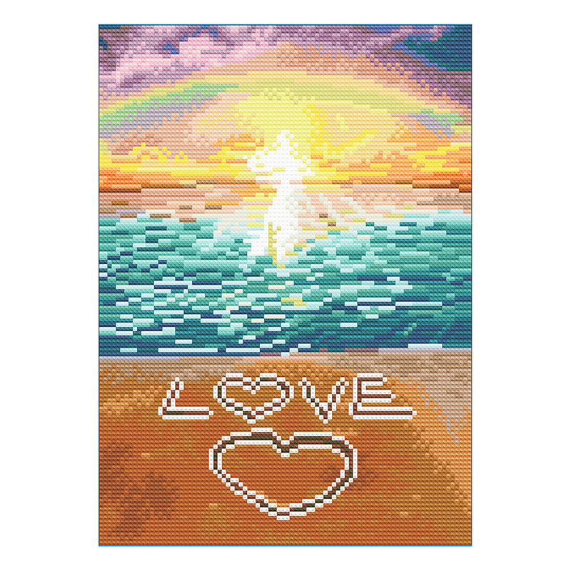 Love by the Sea Luminous Crystal Rhinestone Diamond Painting