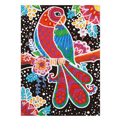 Red Bird on Branch Luminous Special Shaped Diamond Painting