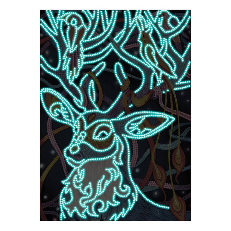 Elf Deer and Birds Luminous Special Shaped Diamond Painting