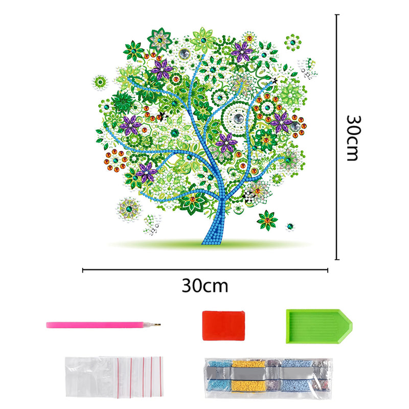 Spring Green Tree Luminous Special Shaped Diamond Painting