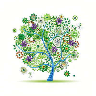 Spring Green Tree Luminous Special Shaped Diamond Painting