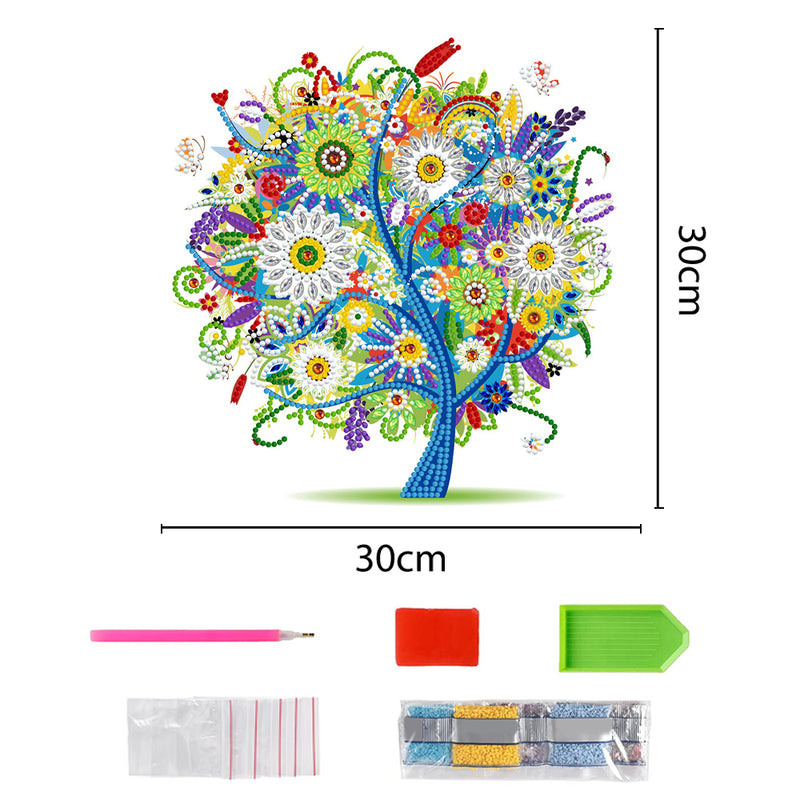 Summer Green Tree Luminous Special Shaped Diamond Painting