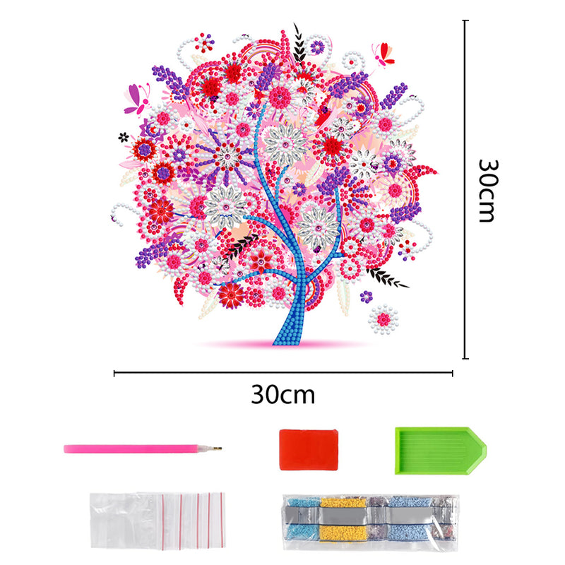 Pink Tree Luminous Special Shaped Diamond Painting