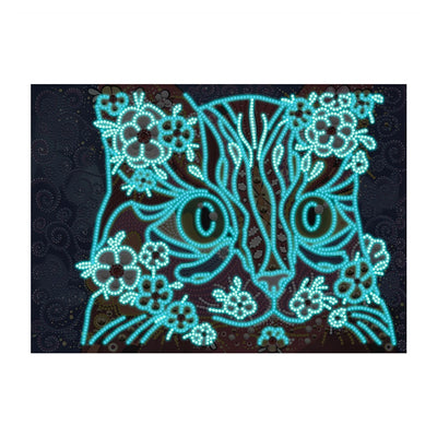 Flower Owl Luminous Special Shaped Diamond Painting