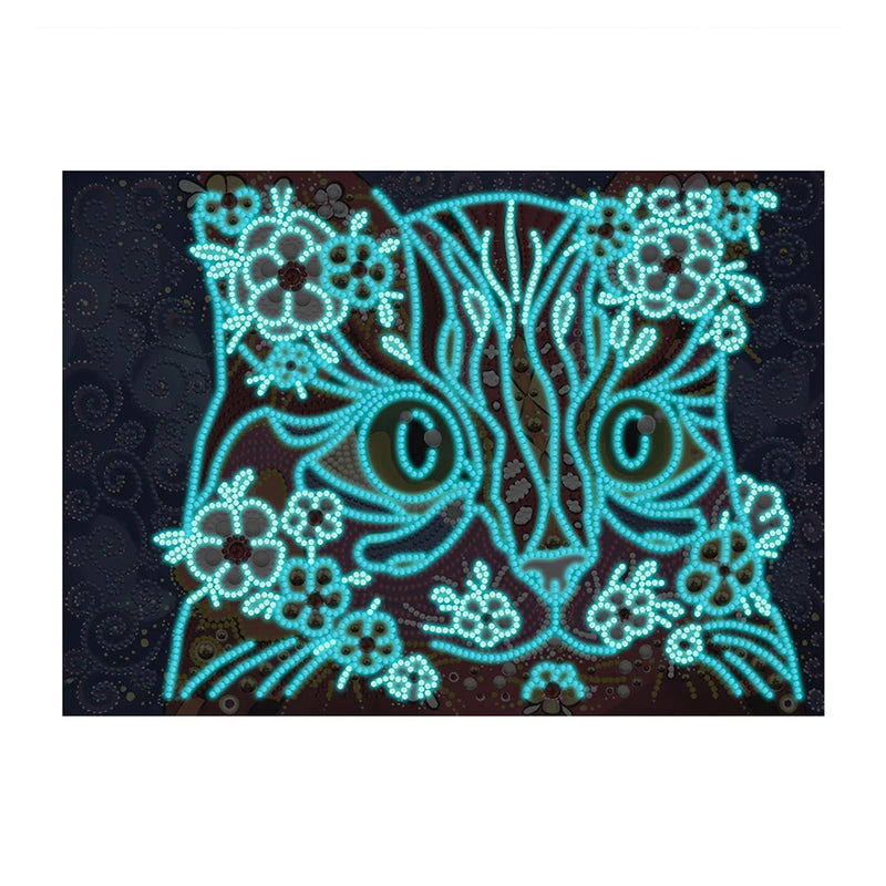 Flower Owl Luminous Special Shaped Diamond Painting