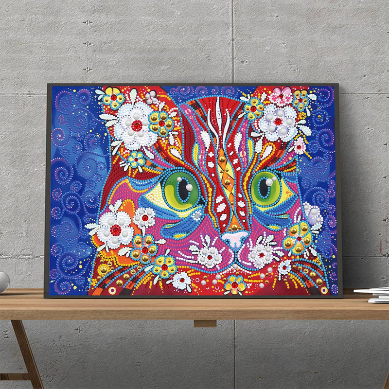 Flower Owl Luminous Special Shaped Diamond Painting