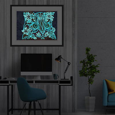 Flower Owl Luminous Special Shaped Diamond Painting