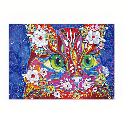 Flower Owl Luminous Special Shaped Diamond Painting