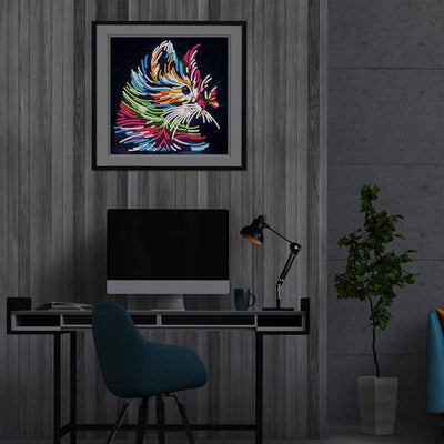 Colorful Cat and Butterfly Colored Luminous Crystal Rhinestone Diamond Painting