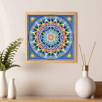 Square Mandala Colored Luminous Special Shaped Diamond Painting