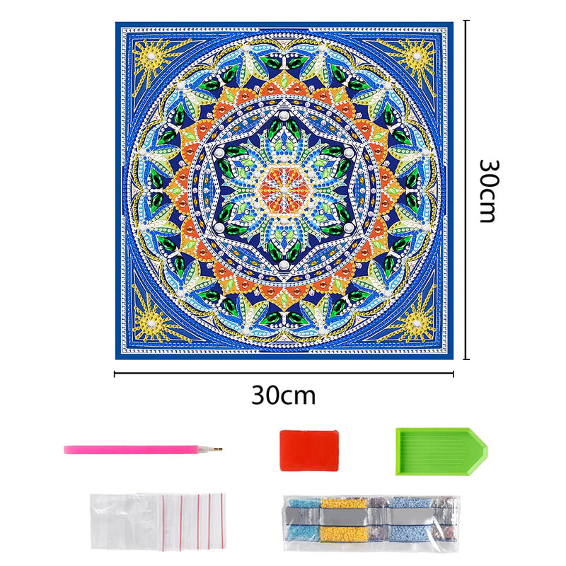 Square Mandala Colored Luminous Special Shaped Diamond Painting