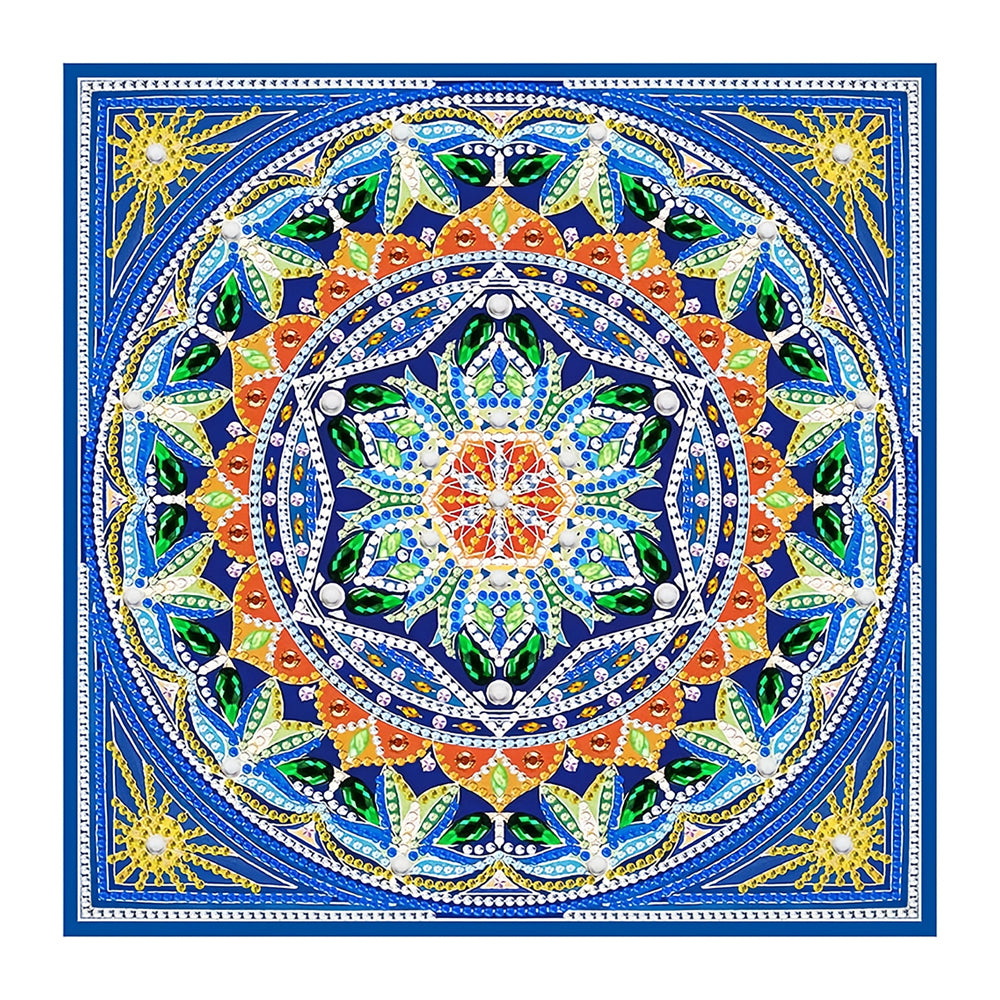 Square Mandala Colored Luminous Special Shaped Diamond Painting