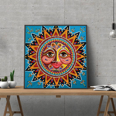 Abstract Sun Colored Luminous Special Shaped Diamond Painting