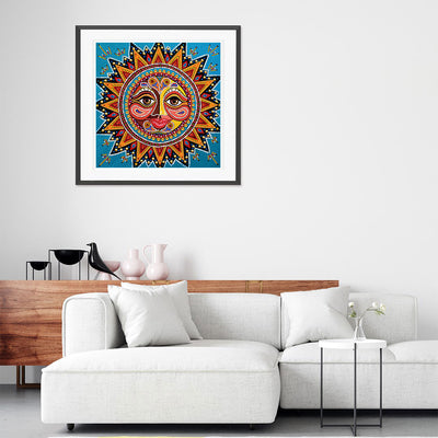 Abstract Sun Colored Luminous Special Shaped Diamond Painting