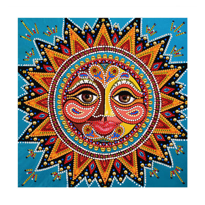 Abstract Sun Colored Luminous Special Shaped Diamond Painting