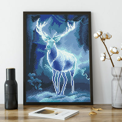 Deer at Night Luminous Crystal Rhinestone Diamond Painting