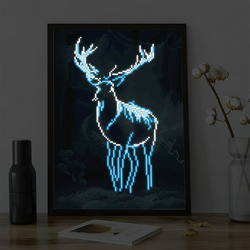 Deer at Night Luminous Crystal Rhinestone Diamond Painting