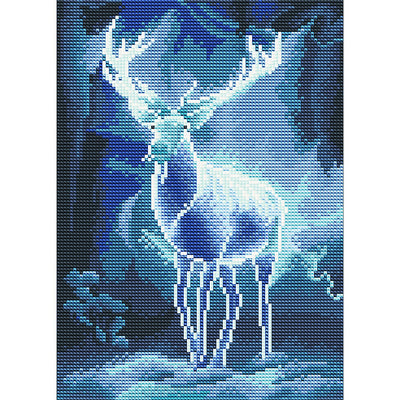 Deer at Night Luminous Crystal Rhinestone Diamond Painting