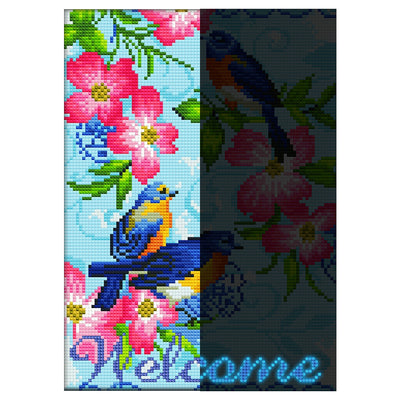 Welcome Flowers and Birds Luminous Crystal Rhinestone Diamond Painting