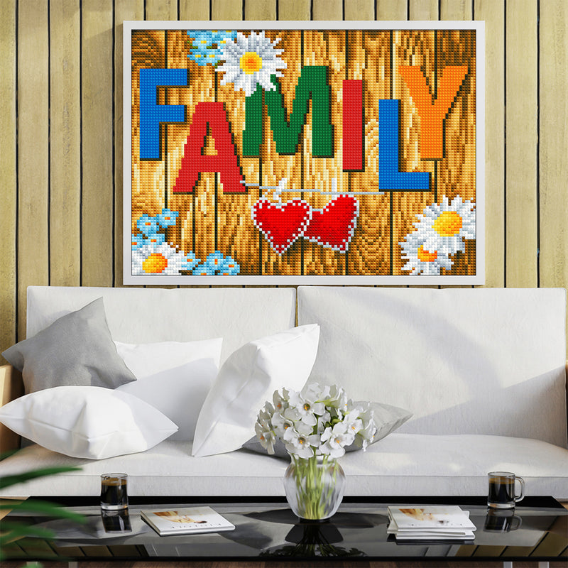 FAMILY Colored Luminous Crystal Rhinestone Diamond Painting