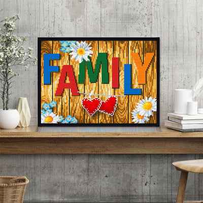 FAMILY Colored Luminous Crystal Rhinestone Diamond Painting