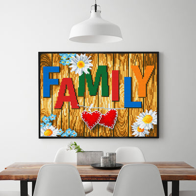 FAMILY Colored Luminous Crystal Rhinestone Diamond Painting