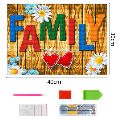 FAMILY Colored Luminous Crystal Rhinestone Diamond Painting