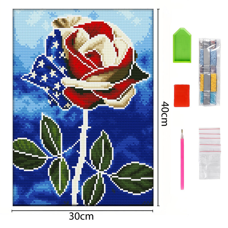 American Rose Luminous Crystal Rhinestone Diamond Painting