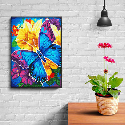 Butterfly and Flower Luminous Crystal Rhinestone Diamond Painting