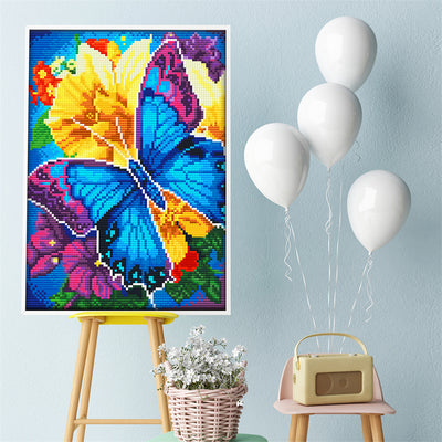 Butterfly and Flower Luminous Crystal Rhinestone Diamond Painting