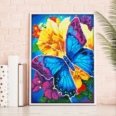 Butterfly and Flower Luminous Crystal Rhinestone Diamond Painting