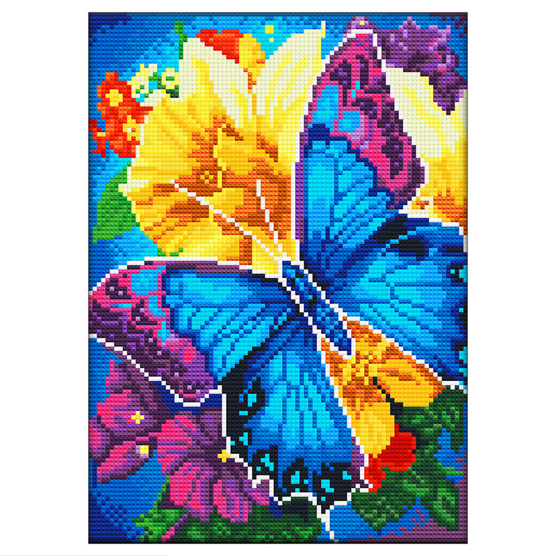 Butterfly and Flower Luminous Crystal Rhinestone Diamond Painting